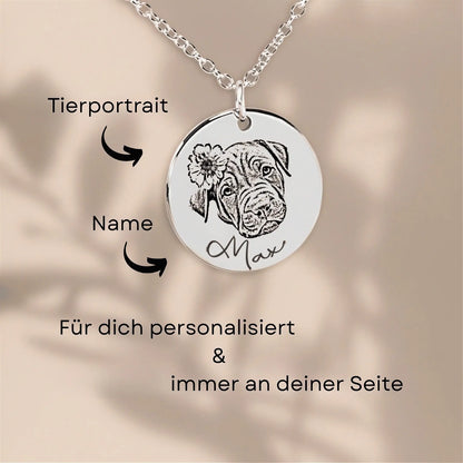Personalisierte Halskette mit Hund Bild