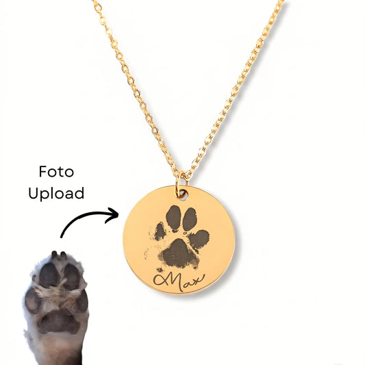 Pfotenabdruck Halskette personalisiert