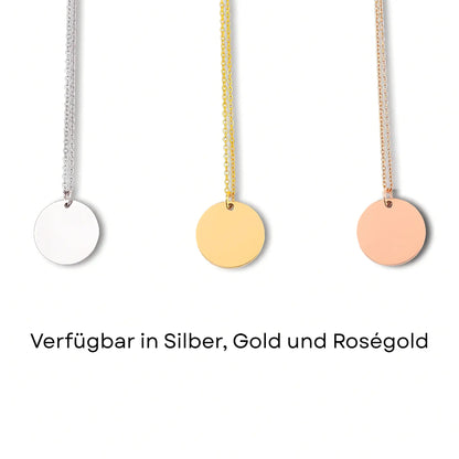 Halskette in Gold, Silber und Rose Gold